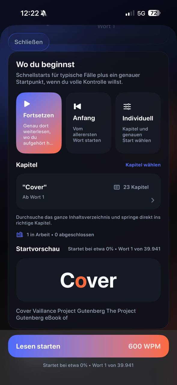 FlowReader RSVP Leser